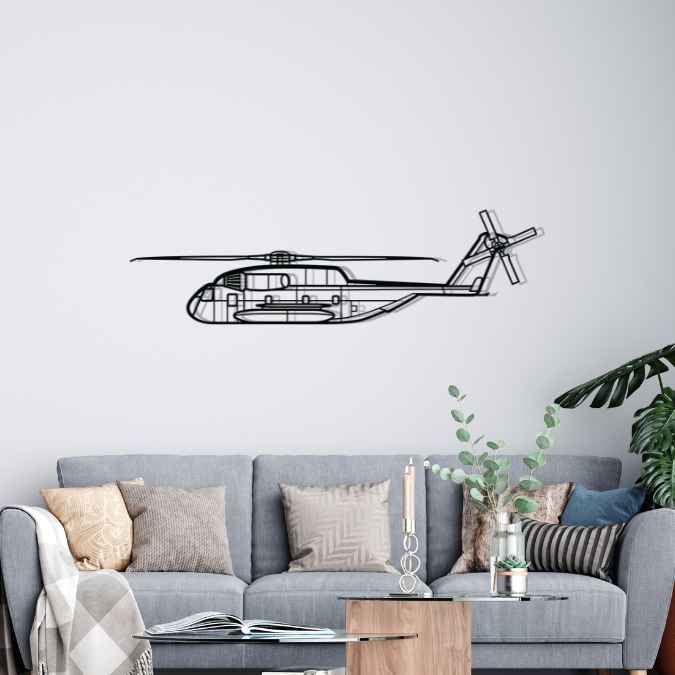 CH-53GS Silhouette Metal Wall Art