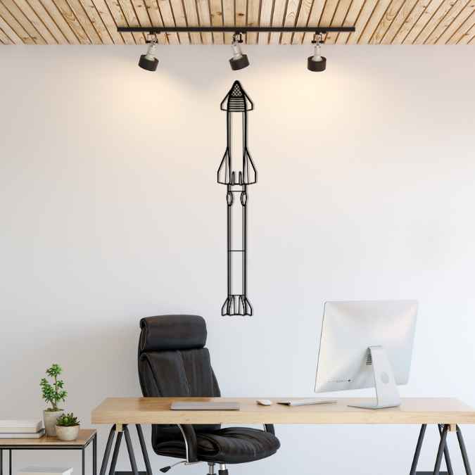 Starship Silhouette Metal Wall Art