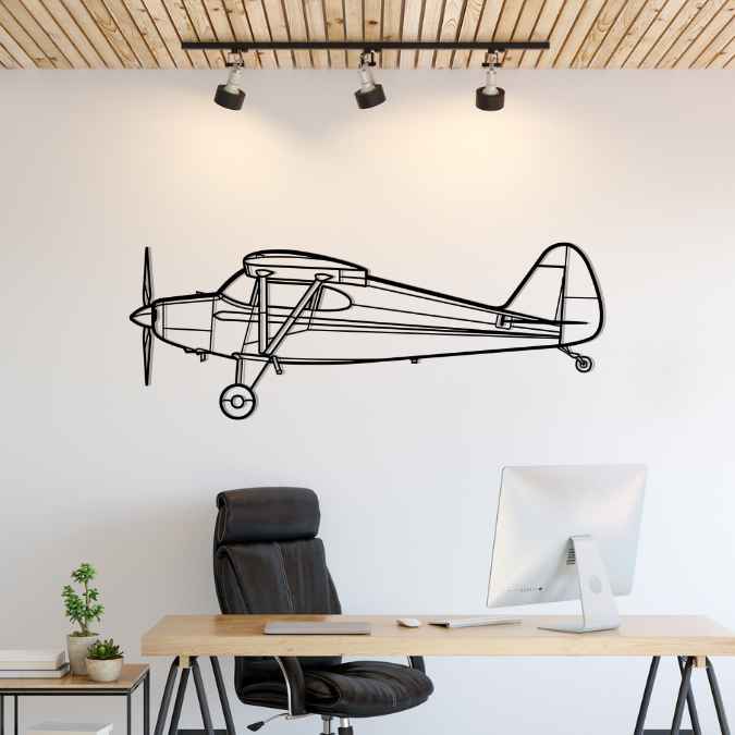 PA-20 Pacer Silhouette Metal Wall Art