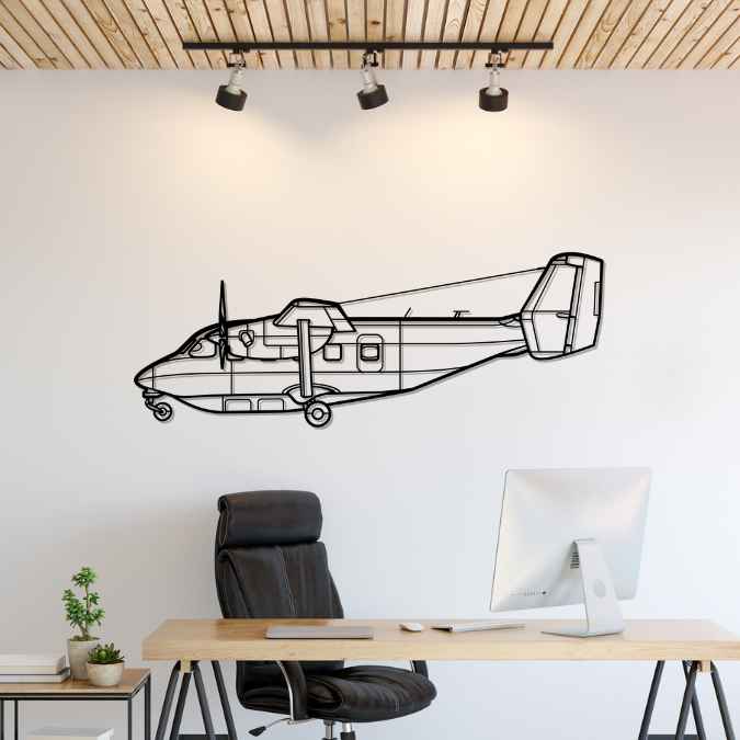 C-145A Combat Coyote Silhouette Metal Wall Art