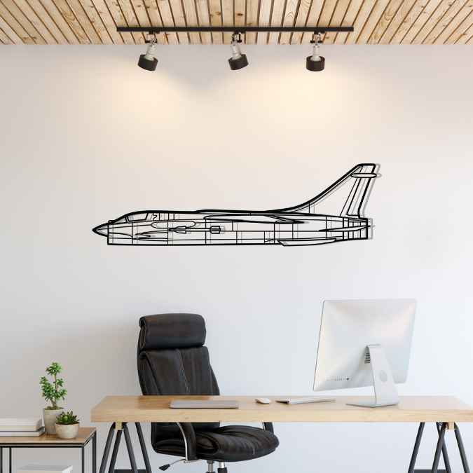 F-8 Crusader Silhouette Metal Wall Art