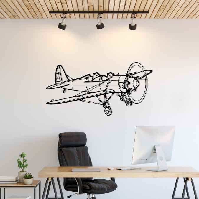PT-22 Angle Silhouette Metal Wall Art