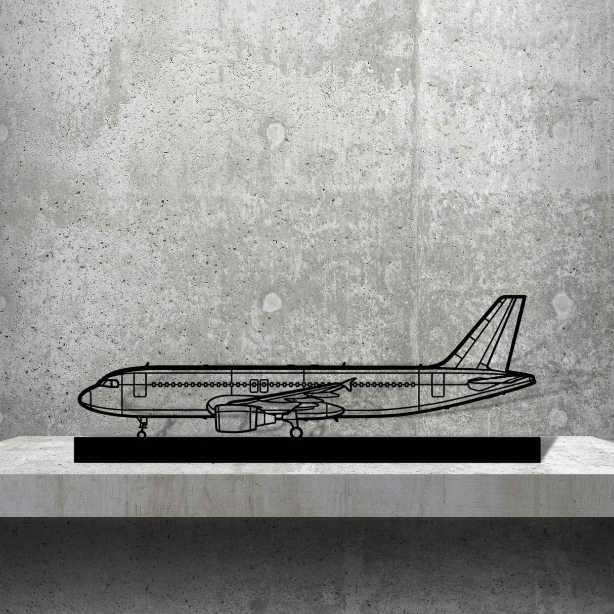 A320 CFM56 Silhouette Metal Art Stand