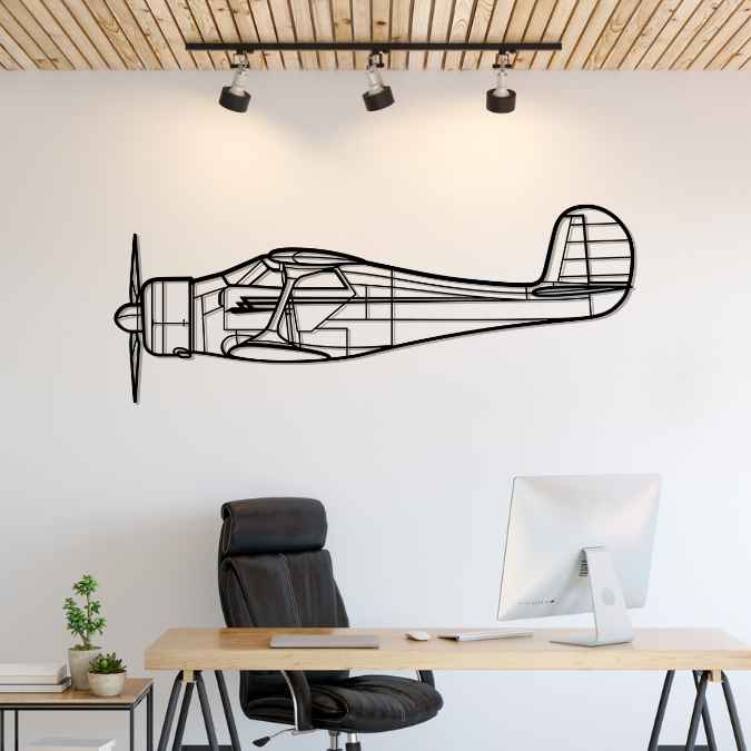 Model D17 Staggerwing 1944 Silhouette Metal Wall Art
