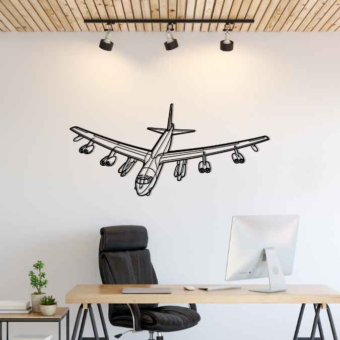 B-52G Stratofortress Angle Silhouette Metal Wall Art