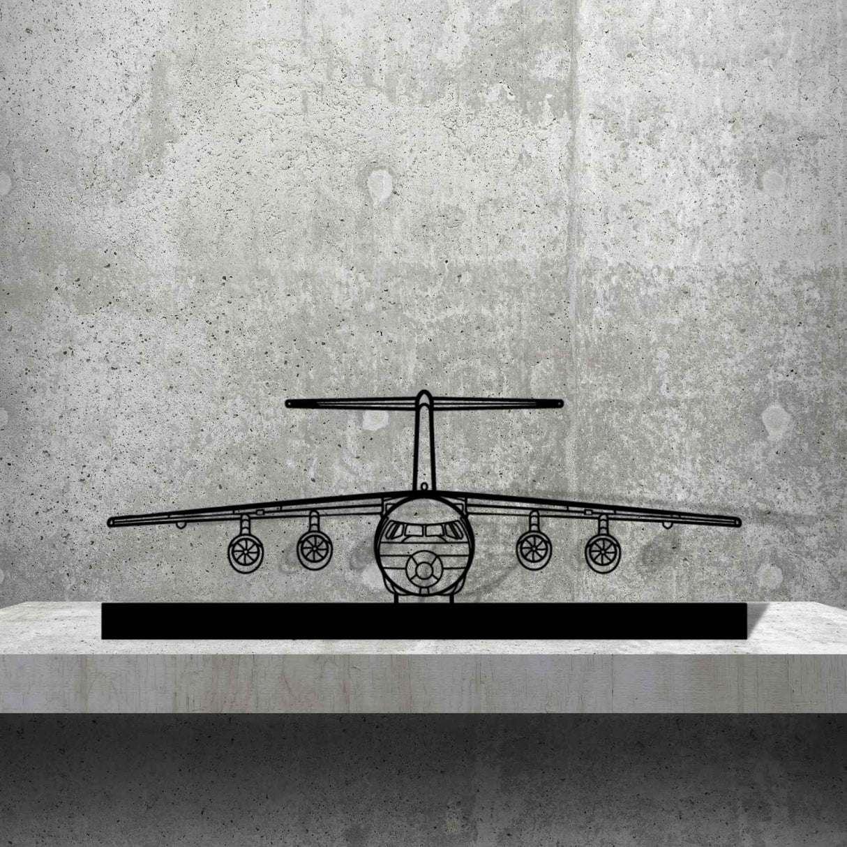 BAe 146 Silhouette Metal Art Stand