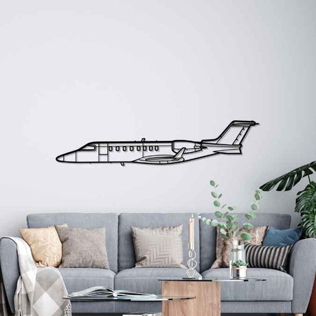 Learjet 75 Silhouette Metal Wall Art
