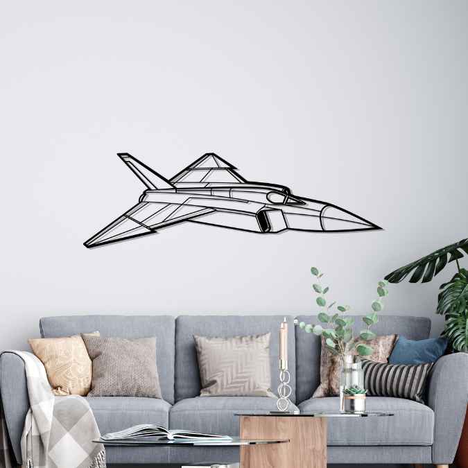 CF-105 Arrow Front Angle Silhouette Metal Wall Art