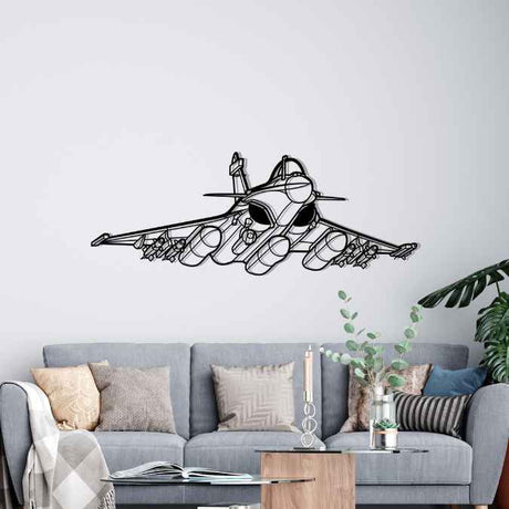 Rafale Angle Silhouette Metal Wall Art