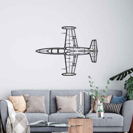 L-39 Albatros Top Silhouette Metal Wall Art