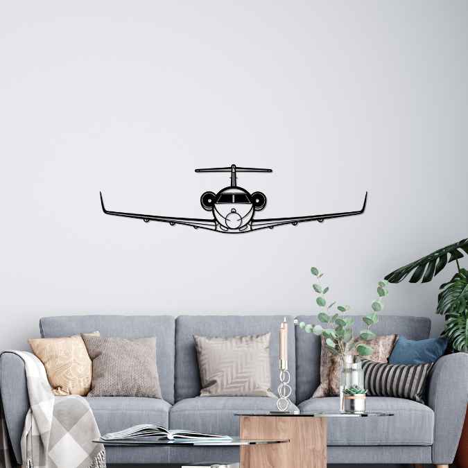 Praetor 500 Front Silhouette Metal Wall Art