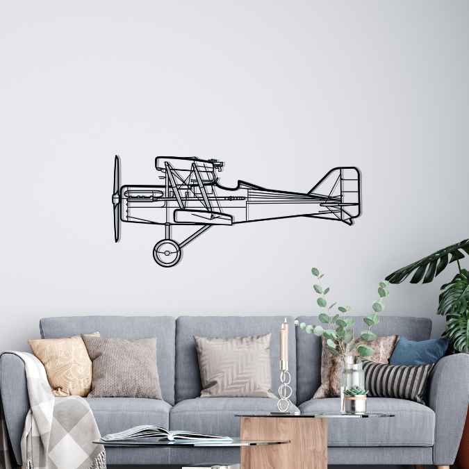 S.E.5a Silhouette Metal Wall Art