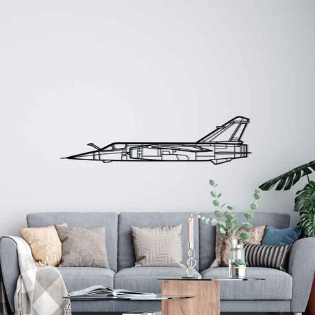 Mirage F1CT Silhouette Metal Wall Art