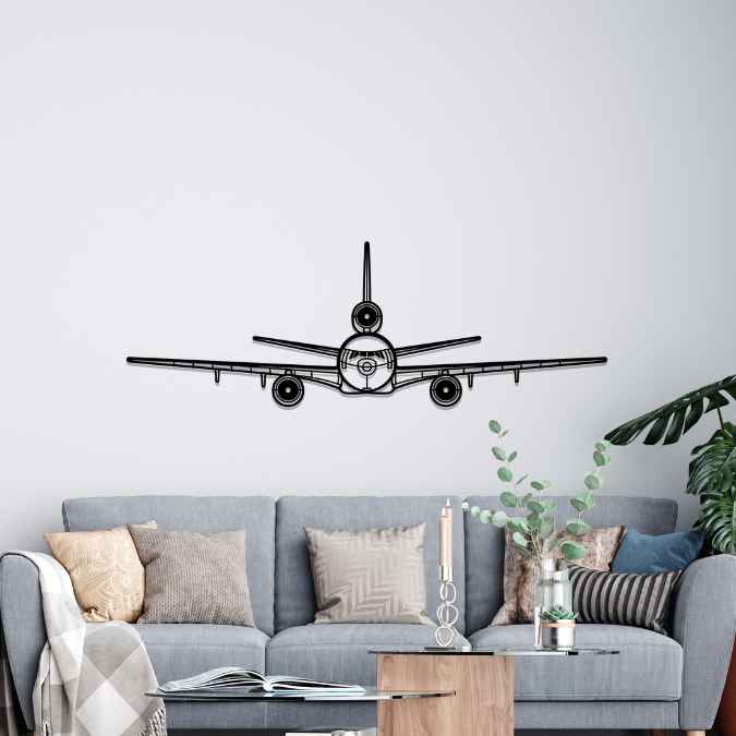 KC-10 Extender Front Silhouette Metal Wall Art