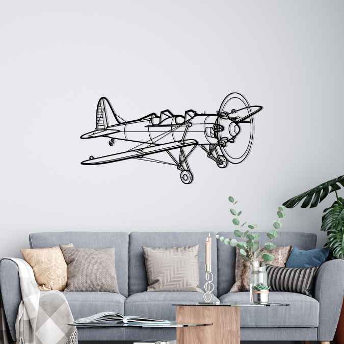 PT-22 Angle Silhouette Metal Wall Art