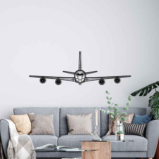 KC-135R Stratotanker Front Silhouette Metal Wall Art