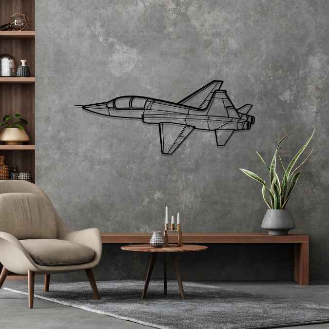 T-38C Talon Angle Silhouette Metal Wall Art