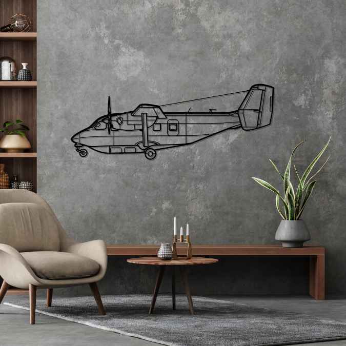C-145A Combat Coyote Silhouette Metal Wall Art