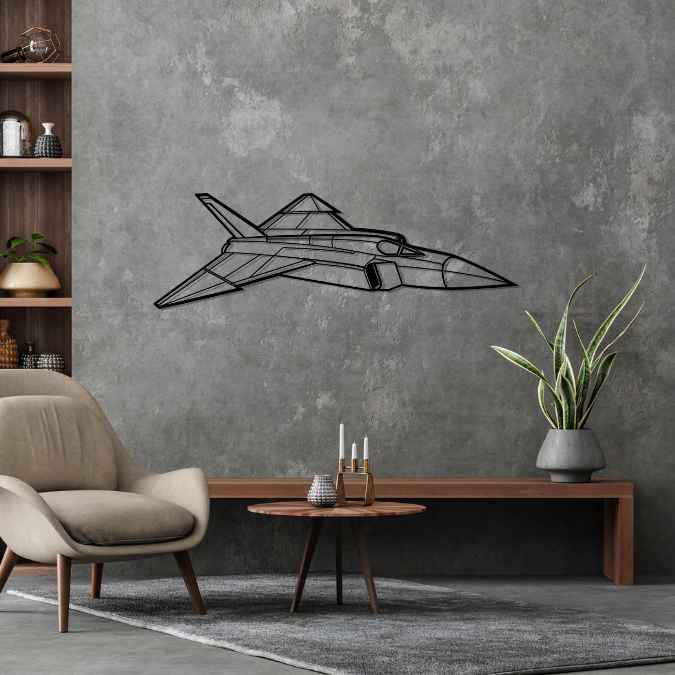 CF-105 Arrow Front Angle Silhouette Metal Wall Art