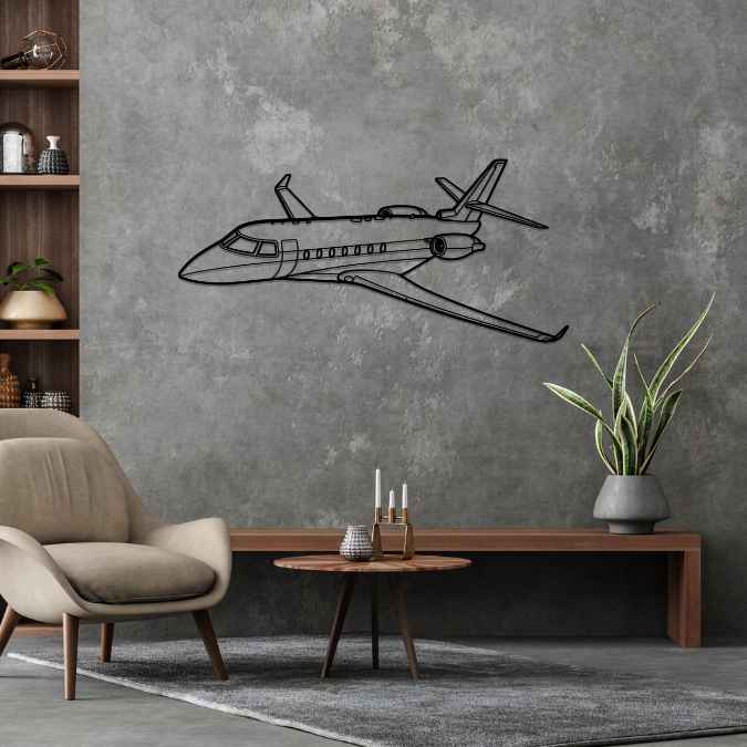 G200 Angle Silhouette Metal Wall Art