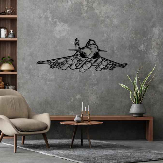 Rafale Angle Silhouette Metal Wall Art