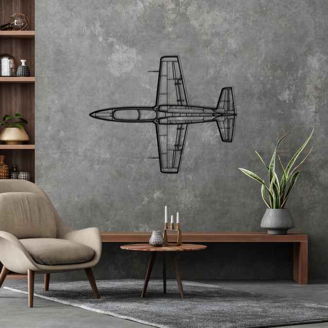 L-39NG Top Silhouette Metal Wall Art