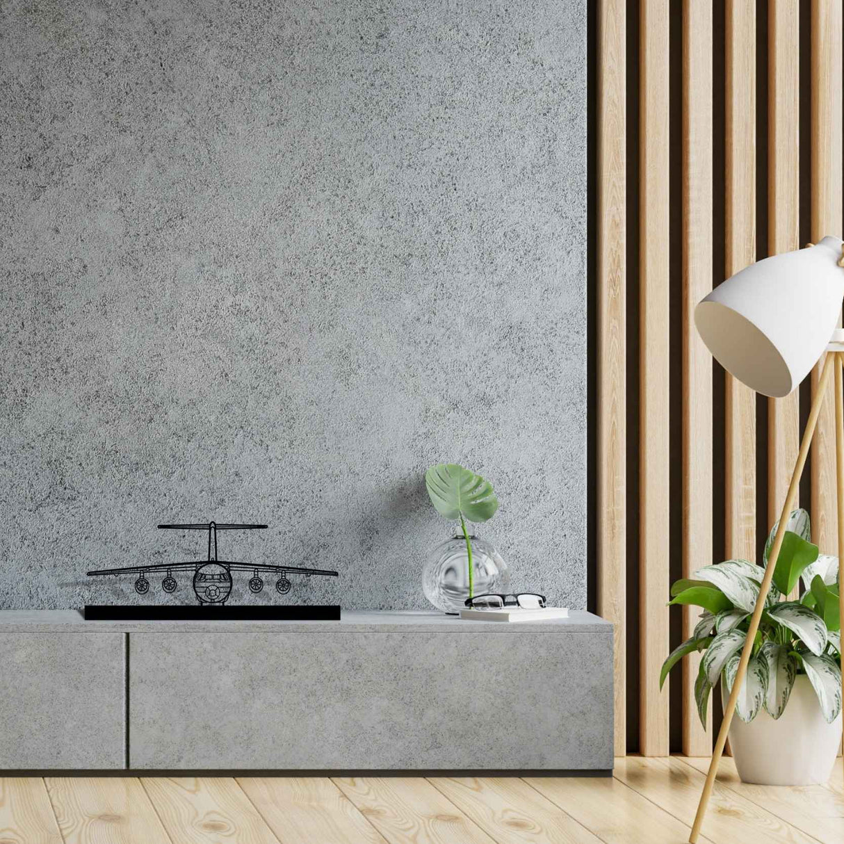 BAe 146 Silhouette Metal Art Stand