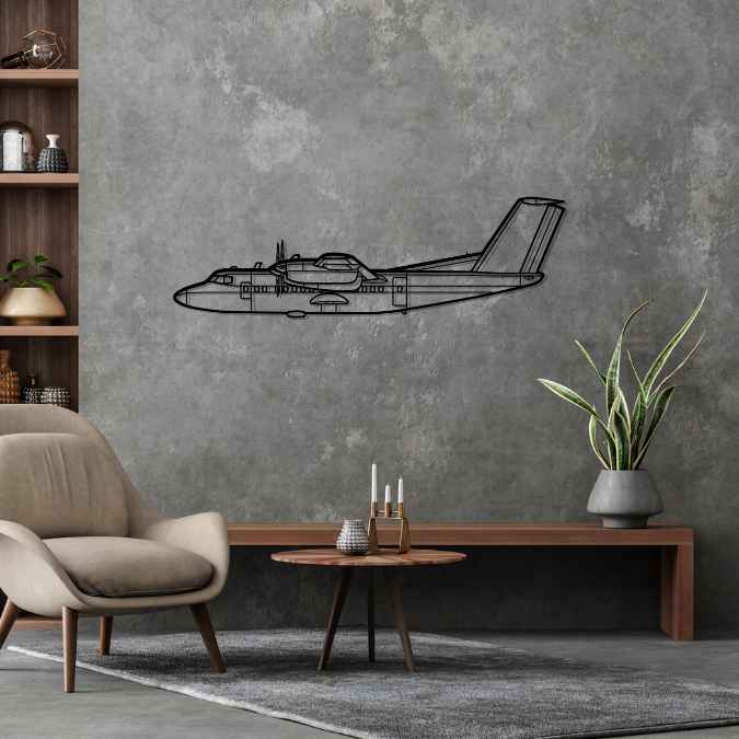 DHC-7 Silhouette Metal Wall Art