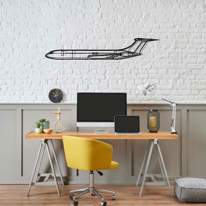VC-10 Silhouette Metal Wall Art
