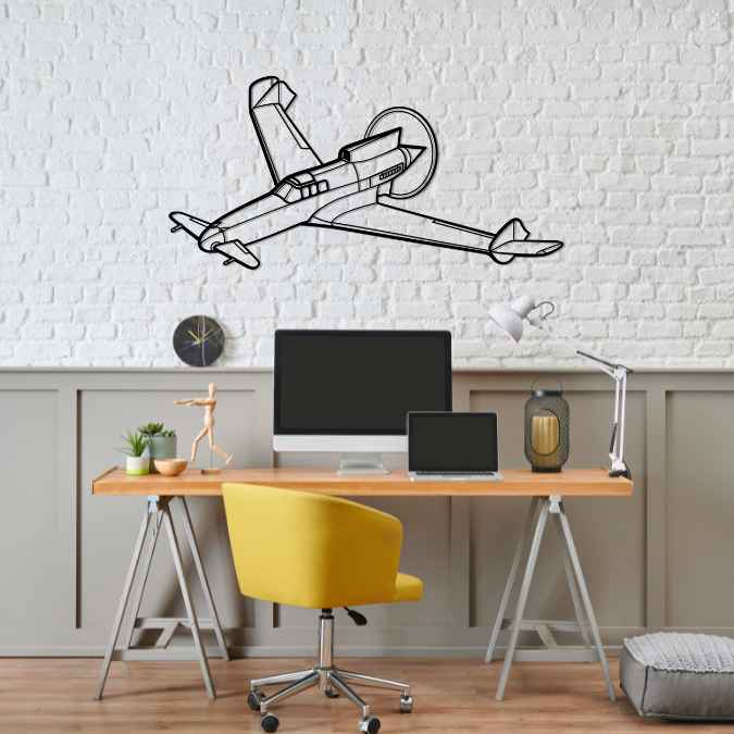 XP-55 Ascender Angle Silhouette Metal Wall Art