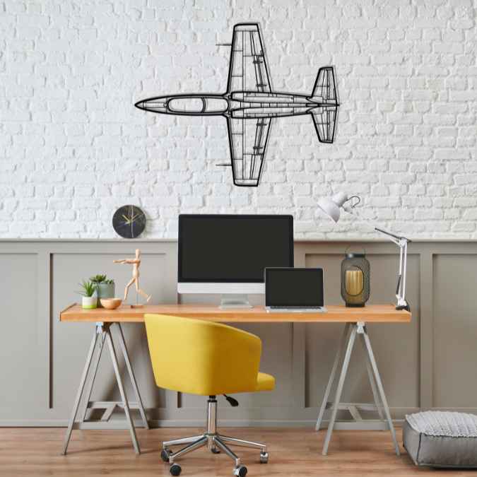 L-39NG Top Silhouette Metal Wall Art