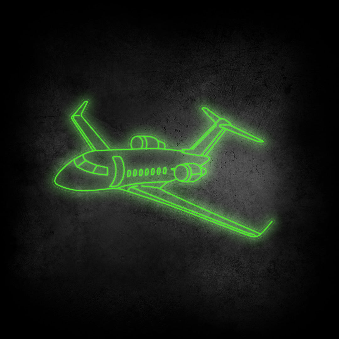 Challenger 350 2021 Angle Neon Silhouette