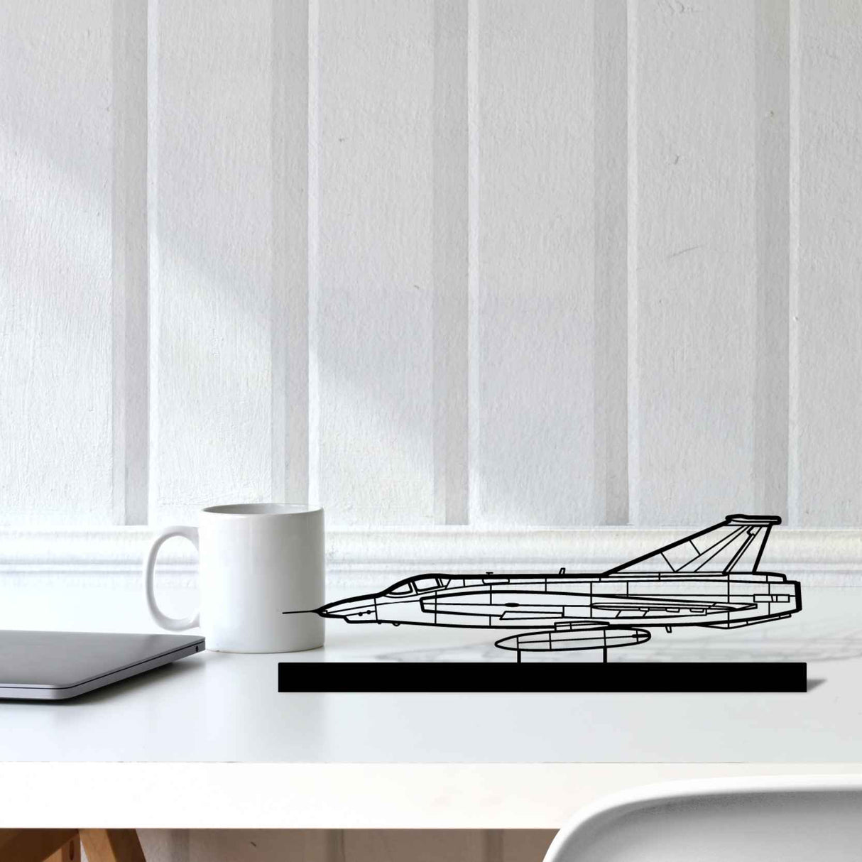 RF-35 Draken Silhouette Metal Art Stand