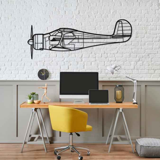 Model D17 Staggerwing 1944 Silhouette Metal Wall Art
