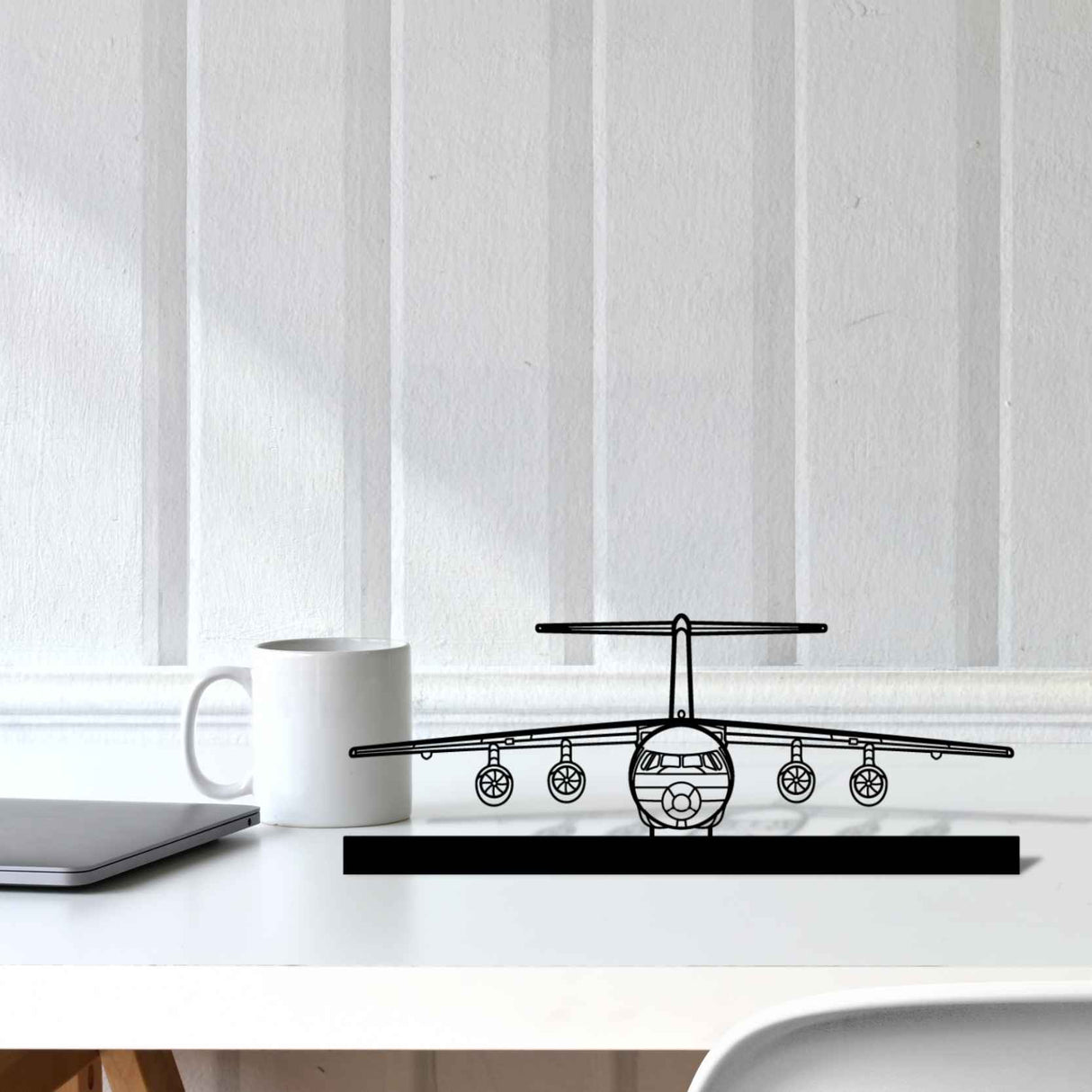 BAe 146 Silhouette Metal Art Stand