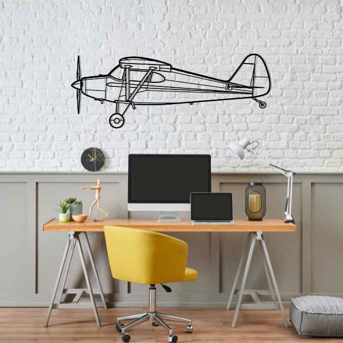 PA-20 Pacer Silhouette Metal Wall Art
