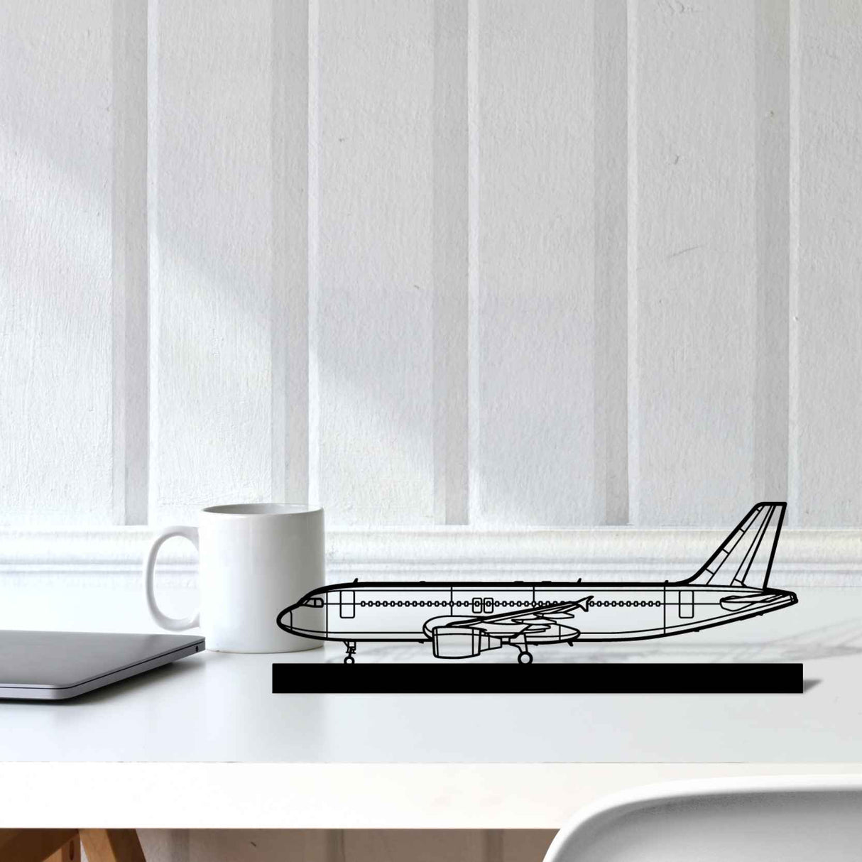 A320 CFM56 Silhouette Metal Art Stand