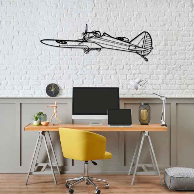 Fly Baby Angle Silhouette Metal Wall Art
