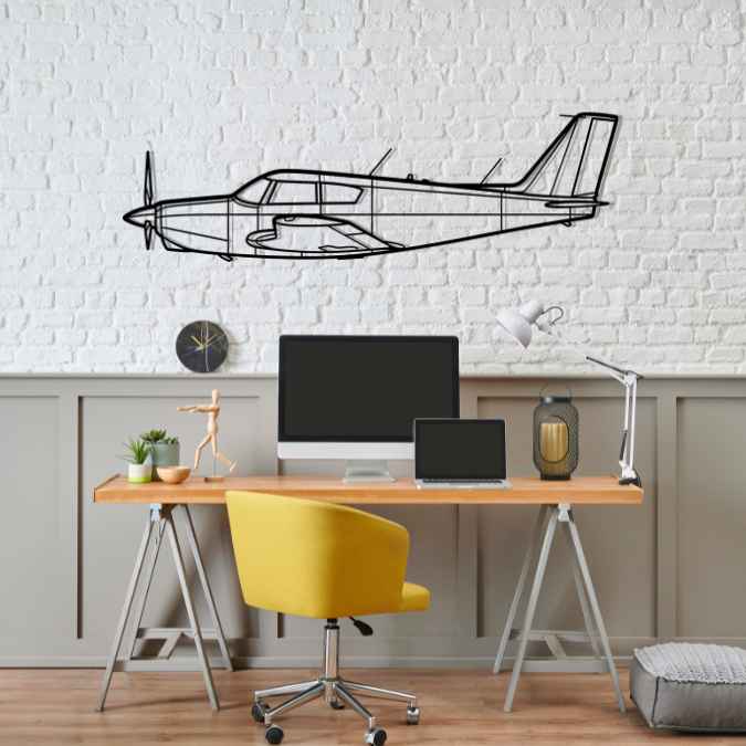 Comanche 250 Silhouette Metal Wall Art