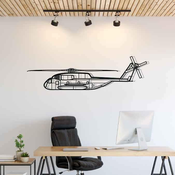 CH-53GS Silhouette Metal Wall Art