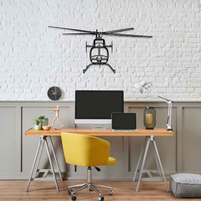 407 Front Silhouette Metal Wall Art
