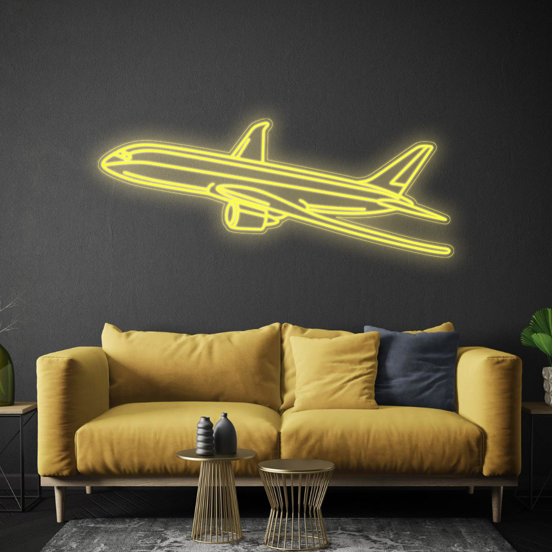 787 Angle Neon Silhouette