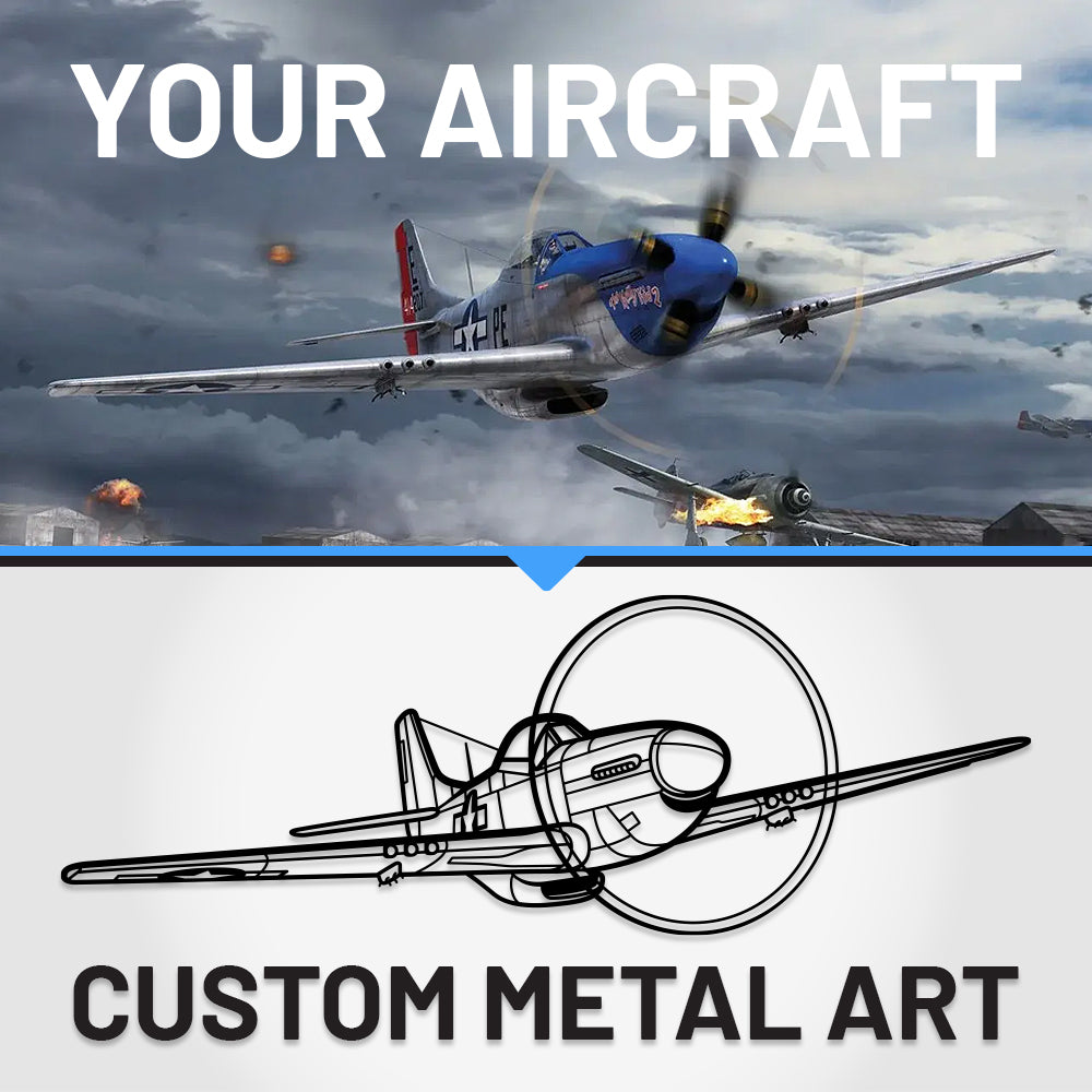 Your Custom Aircraft Silhouette Metal Wall Art
