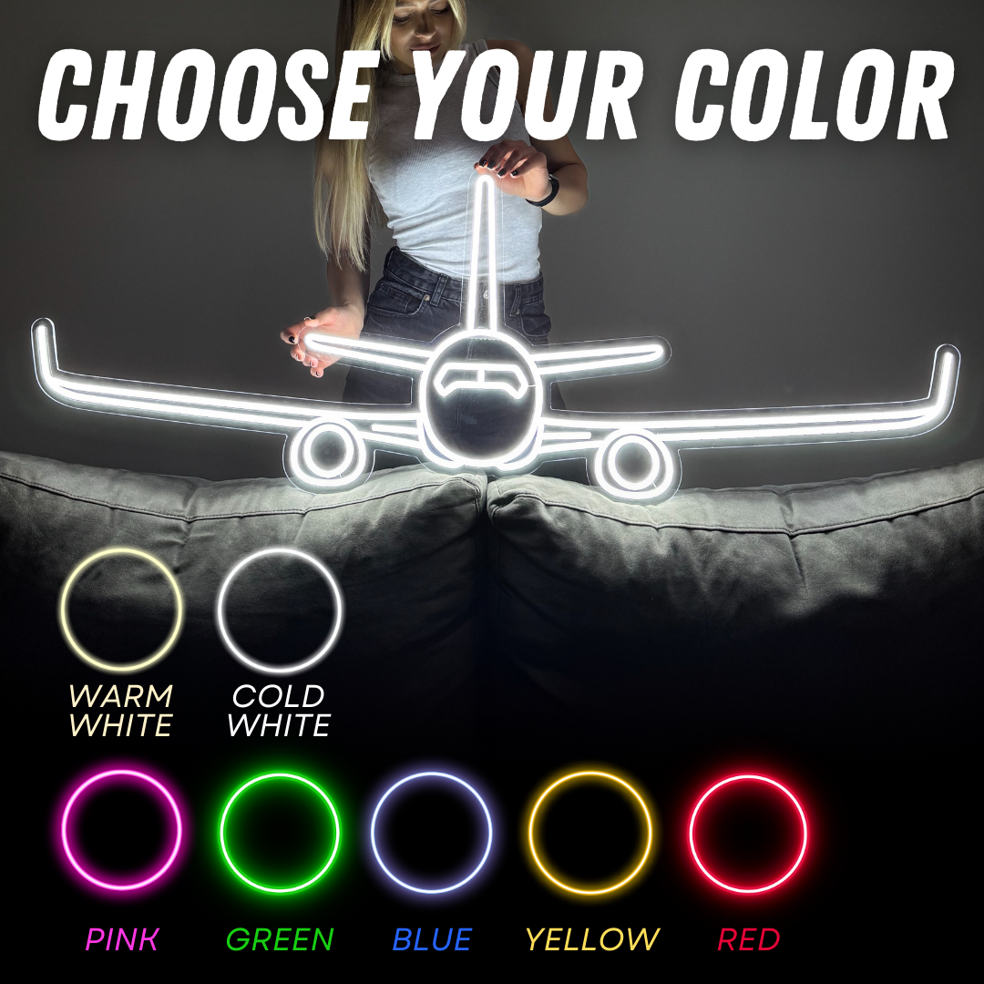 C-295W Angle Neon Silhouette