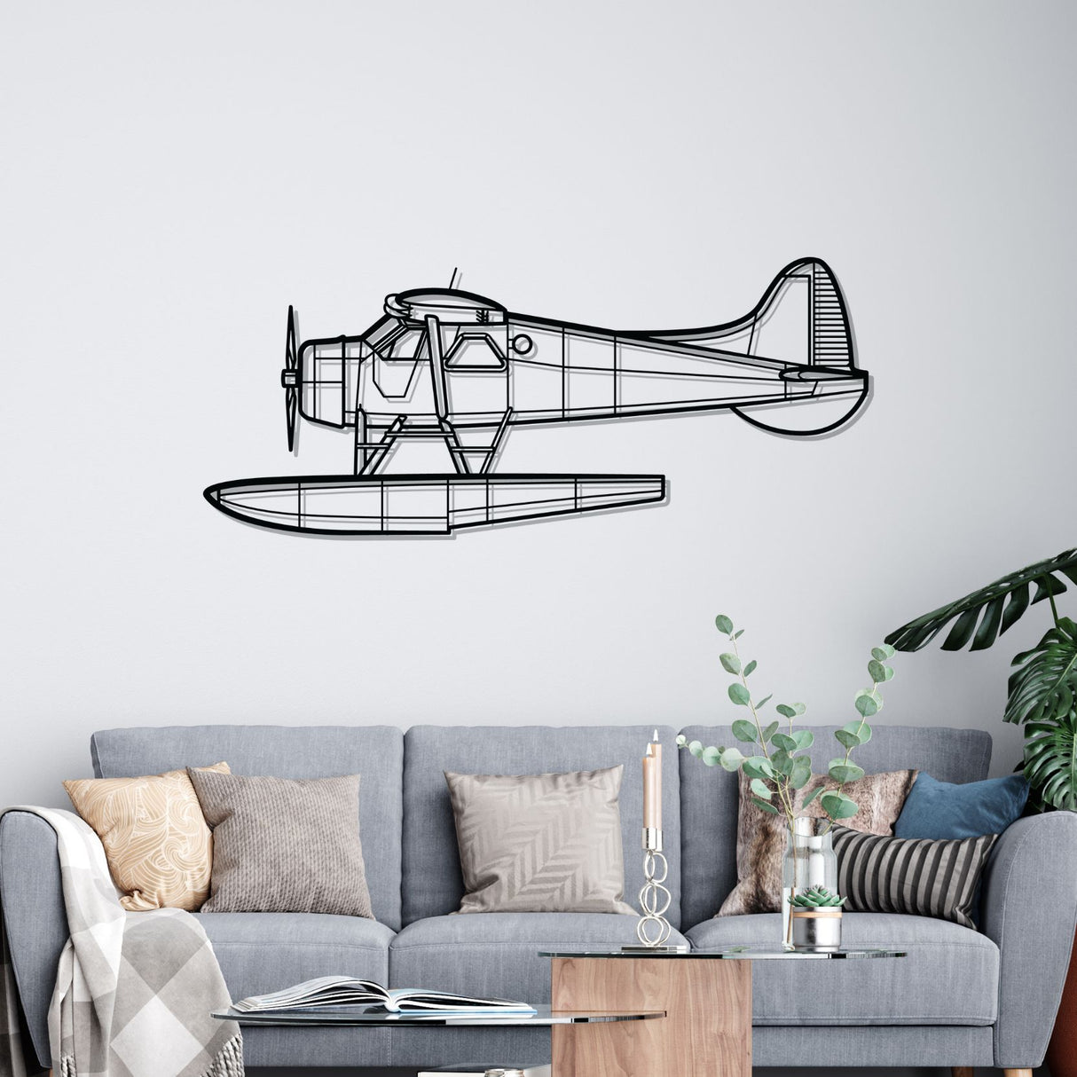 de Havilland Beaver Silhouette Metal Wall Art