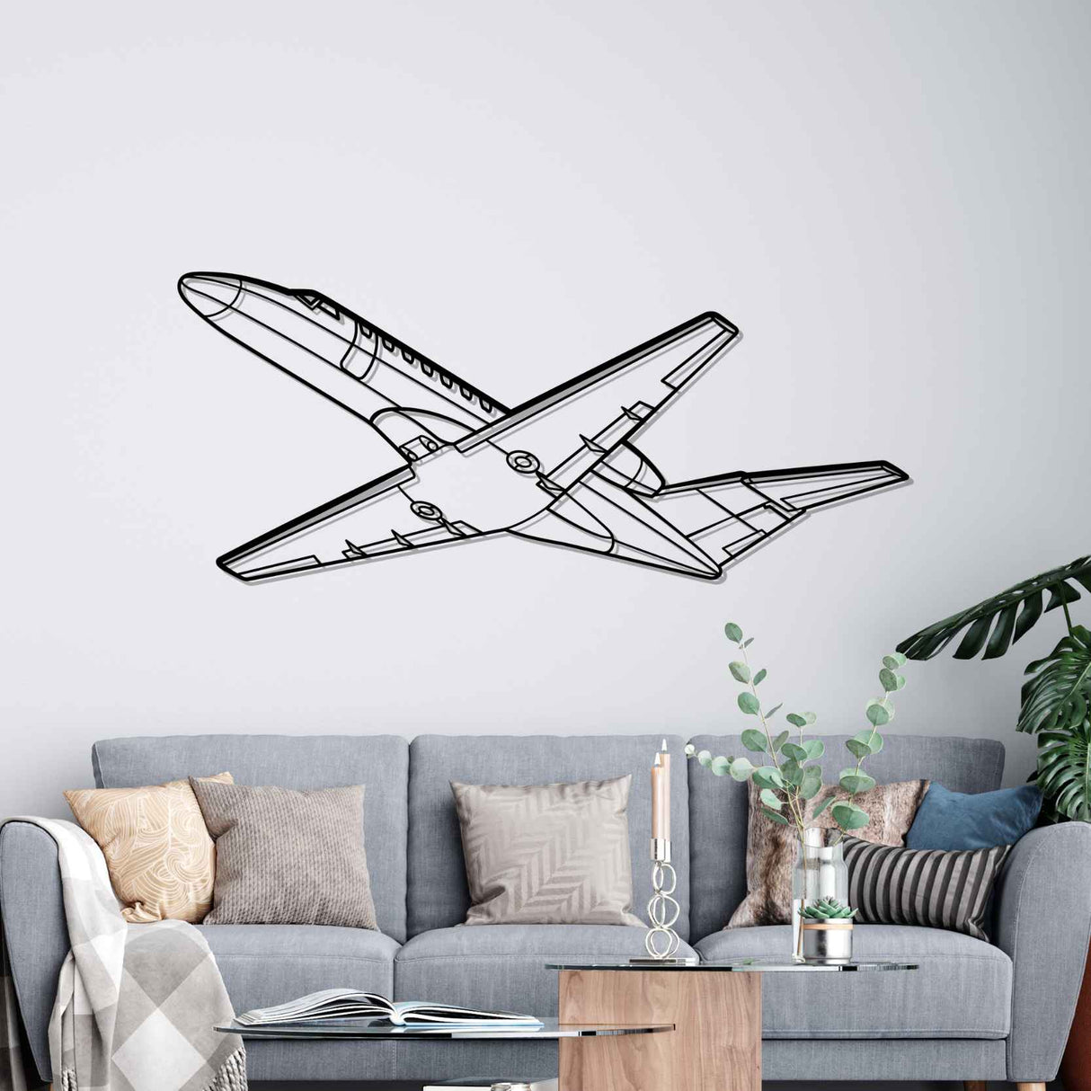 CJ3 Angle Silhouette Metal Wall Art