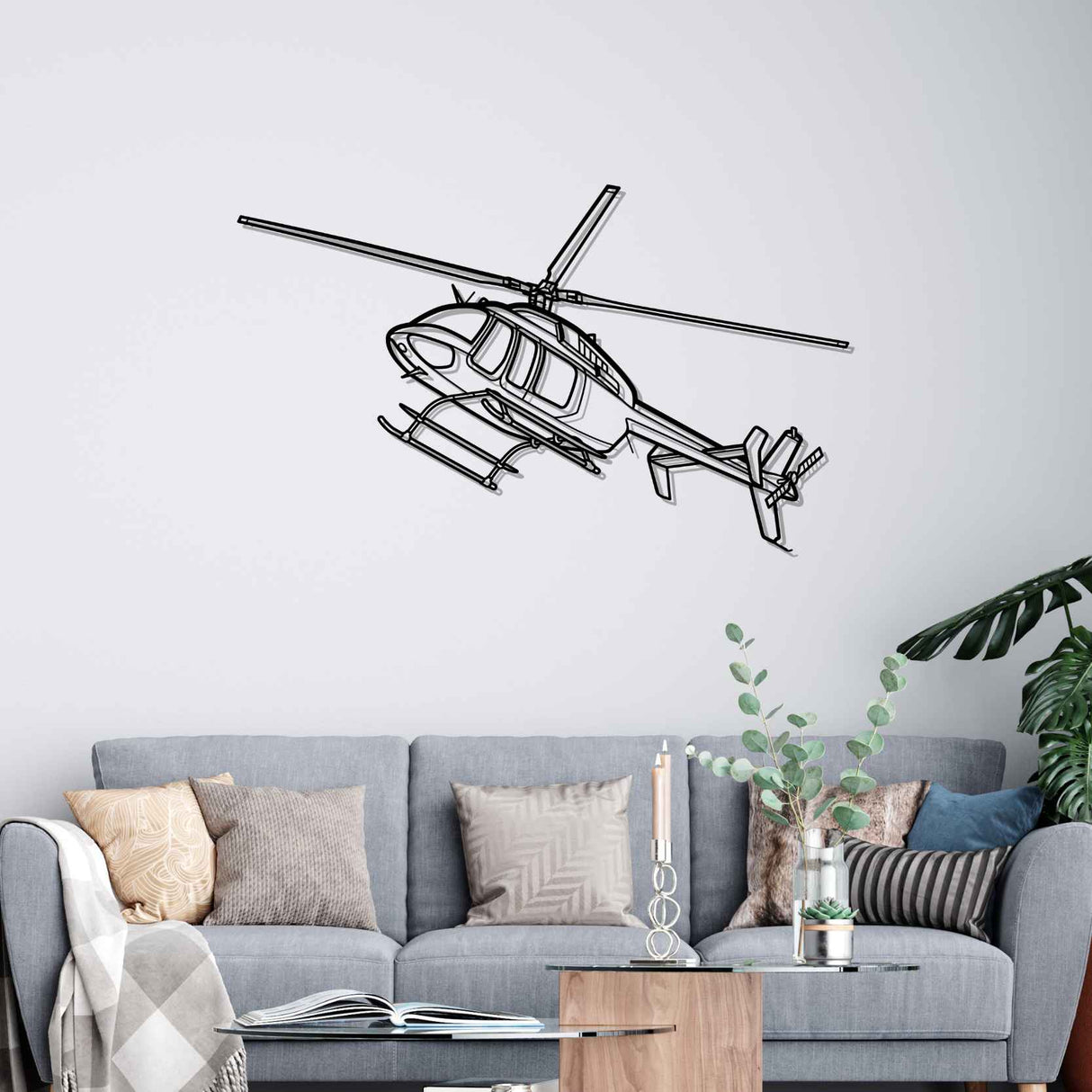 407GX Angle Silhouette Metal Wall Art