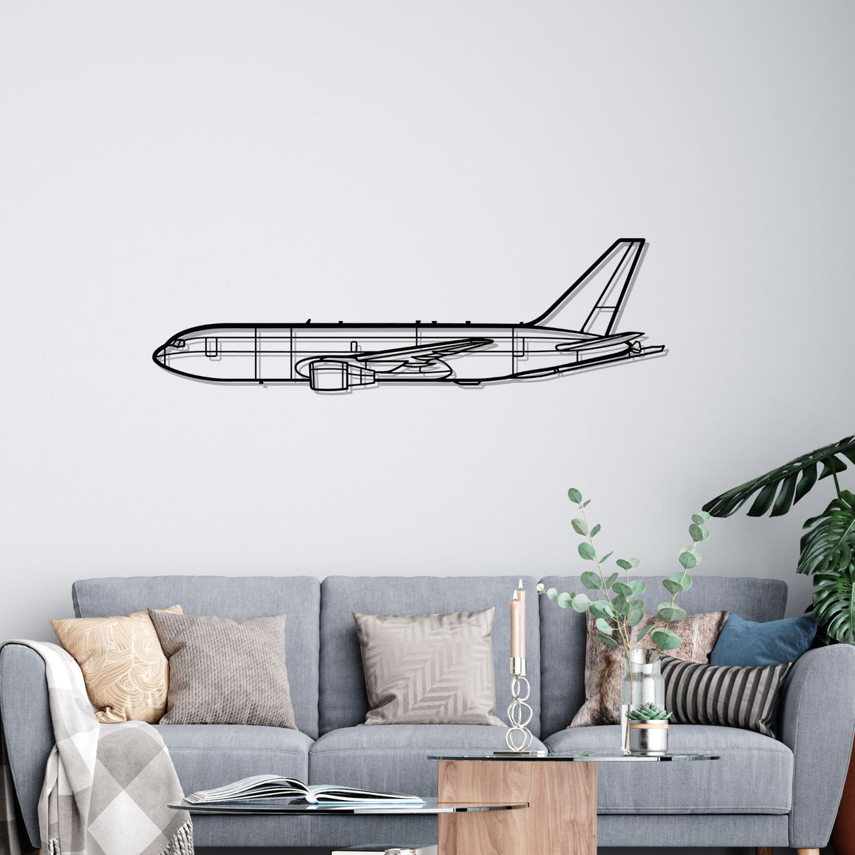 KC-46 Silhouette Metal Wall Art