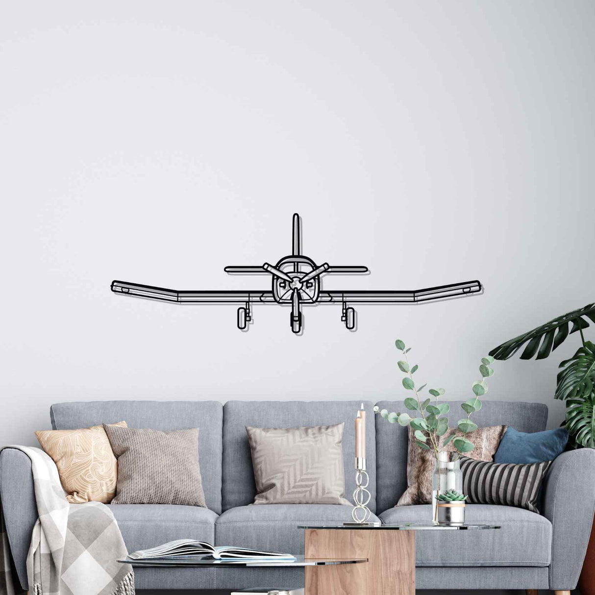 750 XL Front Silhouette Metal Wall Art