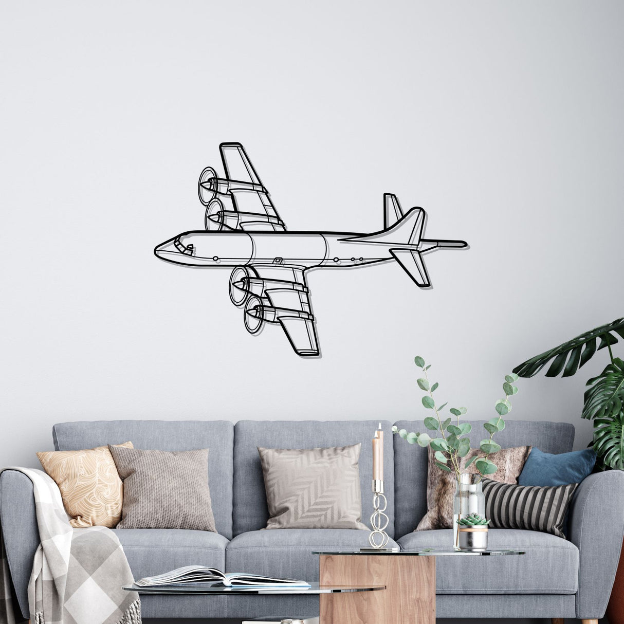P-3C Orion Angle Silhouette Metal Wall Art